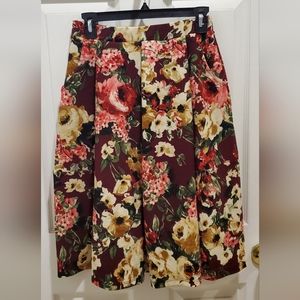 Le Lis Floral Midi Skirt